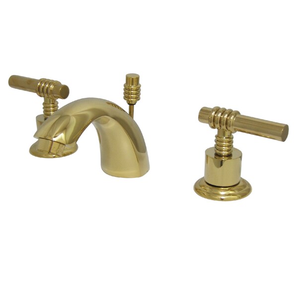 Mini-Widespread Bathroom Faucet, Polished Brass